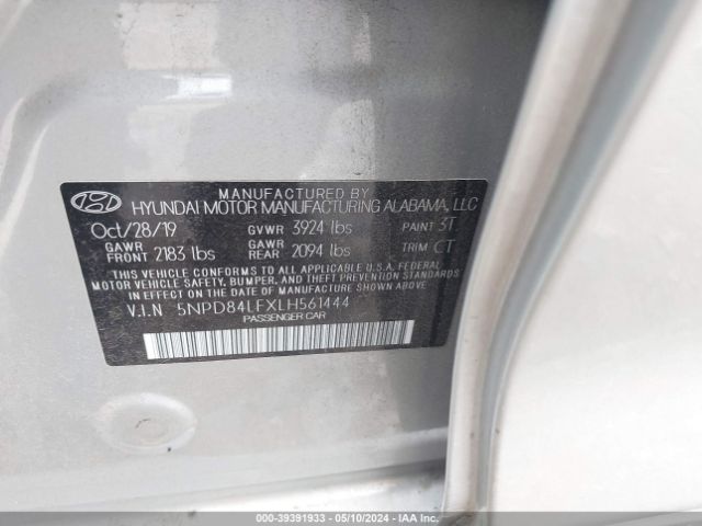 Photo 8 VIN: 5NPD84LFXLH561444 - HYUNDAI ELANTRA 