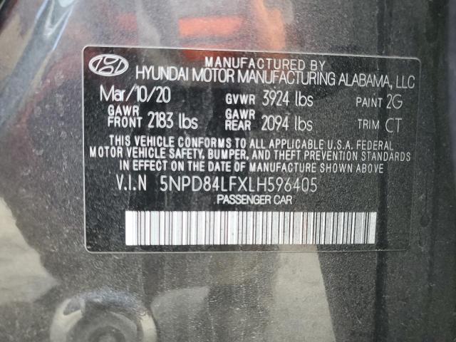 Photo 12 VIN: 5NPD84LFXLH596405 - HYUNDAI ELANTRA SE 