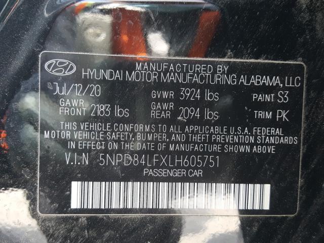 Photo 9 VIN: 5NPD84LFXLH605751 - HYUNDAI ELANTRA SE 