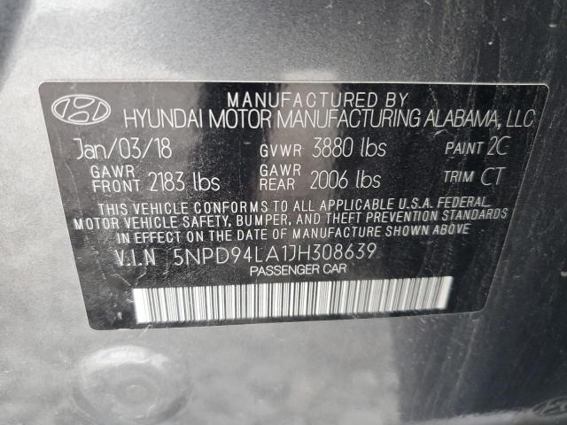 Photo 11 VIN: 5NPD94LA1JH308639 - HYUNDAI ELANTRA EC 