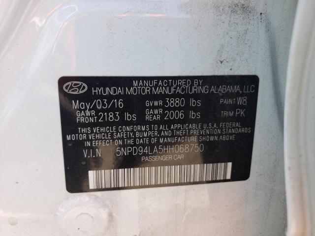 Photo 12 VIN: 5NPD94LA5HH068750 - HYUNDAI ELANTRA EC 