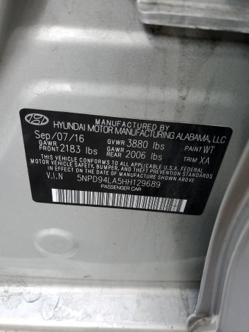 Photo 11 VIN: 5NPD94LA5HH129689 - HYUNDAI ELANTRA EC 