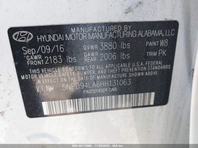 Photo 8 VIN: 5NPD94LA6HH131063 - HYUNDAI ELANTRA 