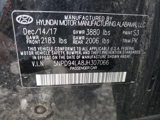 Photo 12 VIN: 5NPD94LA8JH307066 - HYUNDAI ELANTRA 