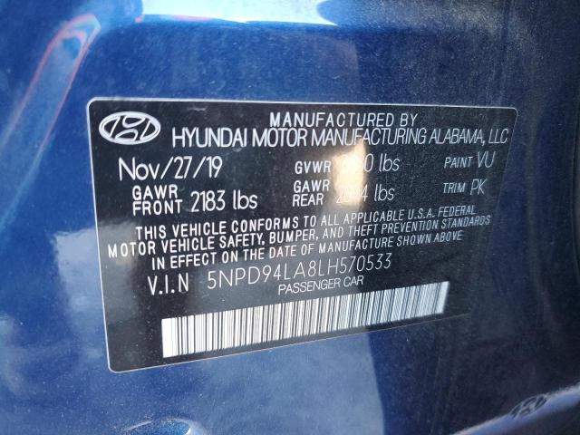 Photo 11 VIN: 5NPD94LA8LH570533 - HYUNDAI ELANTRA EC 