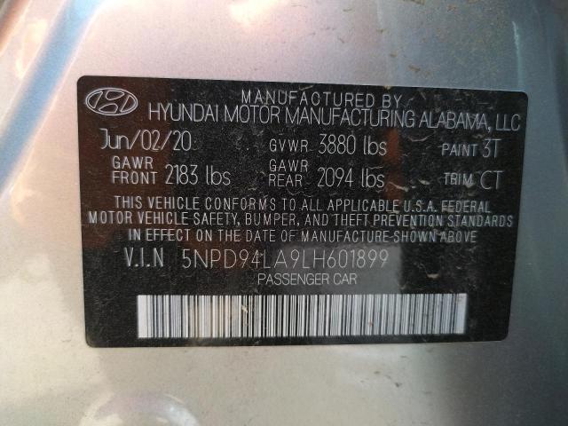 Photo 9 VIN: 5NPD94LA9LH601899 - HYUNDAI ELANTRA EC 