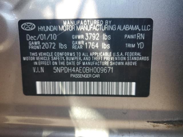 Photo 11 VIN: 5NPDH4AE0BH009671 - HYUNDAI ELANTRA GL 