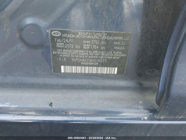 Photo 8 VIN: 5NPDH4AE0BH036577 - HYUNDAI ELANTRA 