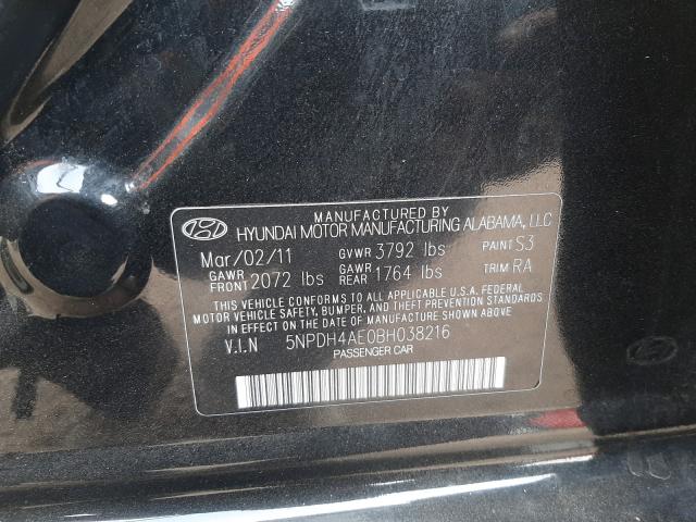 Photo 9 VIN: 5NPDH4AE0BH038216 - HYUNDAI ELANTRA GL 