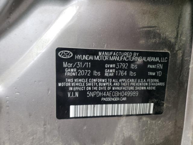 Photo 9 VIN: 5NPDH4AE0BH049989 - HYUNDAI ELANTRA GL 