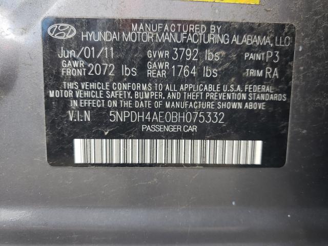 Photo 9 VIN: 5NPDH4AE0BH075332 - HYUNDAI ELANTRA GL 