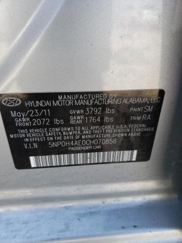 Photo 11 VIN: 5NPDH4AE0CH070858 - HYUNDAI ELANTRA GL 