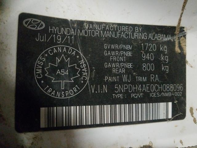 Photo 9 VIN: 5NPDH4AE0CH088096 - HYUNDAI ELANTRA GL 