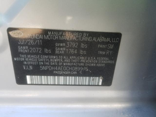 Photo 9 VIN: 5NPDH4AE0CH089975 - HYUNDAI ELANTRA GL 