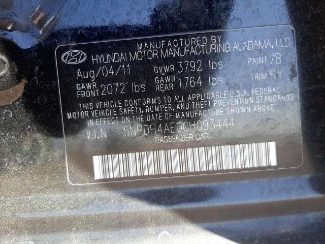 Photo 11 VIN: 5NPDH4AE0CH093444 - HYUNDAI ELANTRA GL 