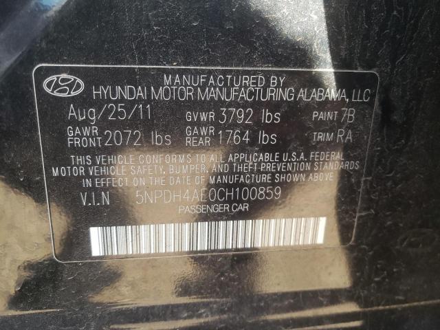 Photo 9 VIN: 5NPDH4AE0CH100859 - HYUNDAI ELANTRA GL 