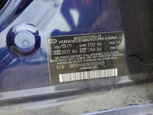 Photo 12 VIN: 5NPDH4AE0CH105429 - HYUNDAI ELANTRA 