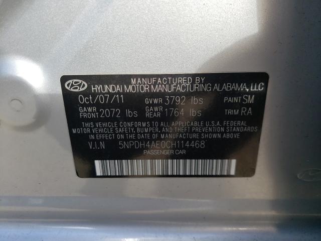 Photo 9 VIN: 5NPDH4AE0CH114468 - HYUNDAI ELANTRA GL 