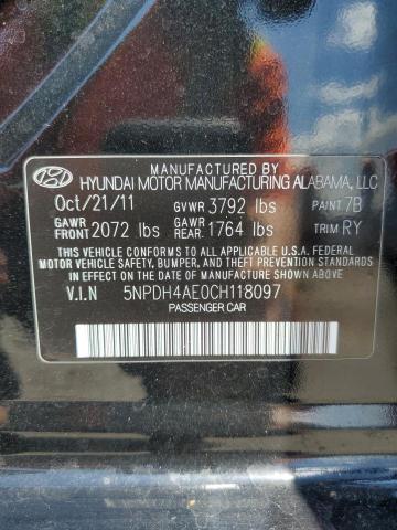 Photo 11 VIN: 5NPDH4AE0CH118097 - HYUNDAI ELANTRA GL 