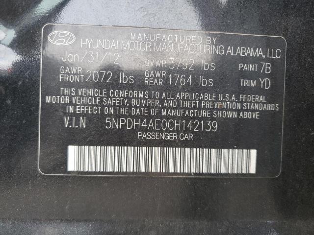 Photo 12 VIN: 5NPDH4AE0CH142139 - HYUNDAI ELANTRA GL 