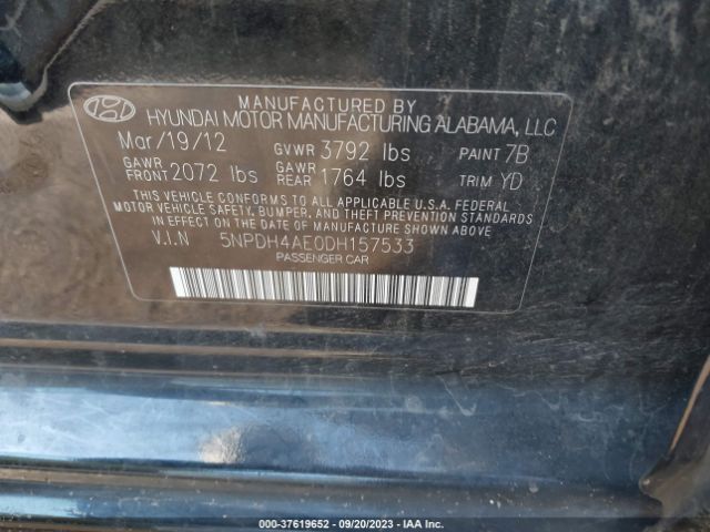 Photo 8 VIN: 5NPDH4AE0DH157533 - HYUNDAI ELANTRA 