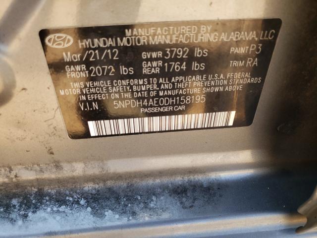 Photo 9 VIN: 5NPDH4AE0DH158195 - HYUNDAI ELANTRA GL 