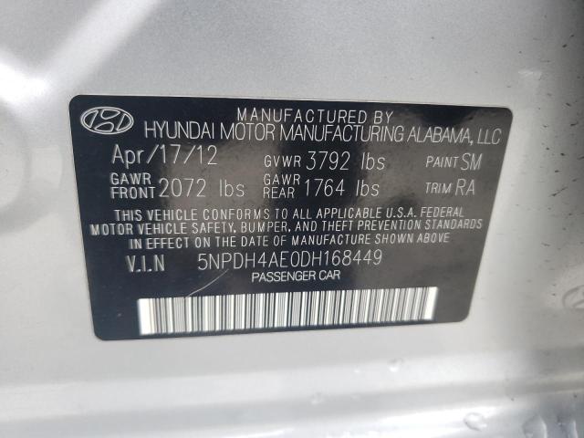 Photo 11 VIN: 5NPDH4AE0DH168449 - HYUNDAI ELANTRA GL 