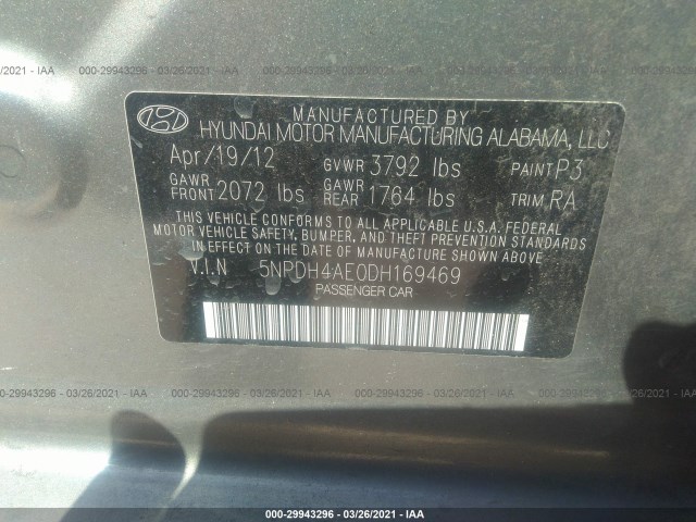 Photo 8 VIN: 5NPDH4AE0DH169469 - HYUNDAI ELANTRA 