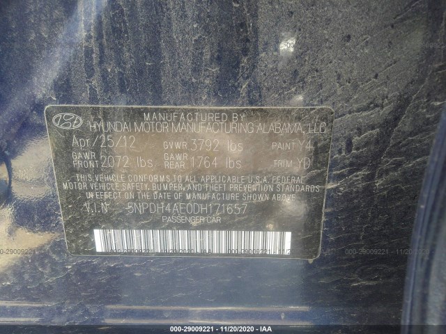 Photo 8 VIN: 5NPDH4AE0DH171657 - HYUNDAI ELANTRA 