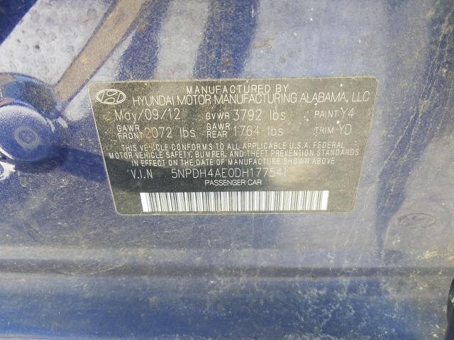 Photo 9 VIN: 5NPDH4AE0DH177541 - HYUNDAI ELANTRA GL 