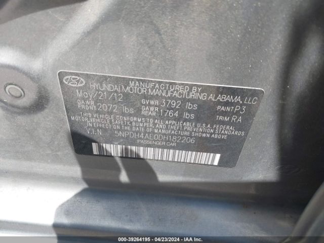 Photo 8 VIN: 5NPDH4AE0DH182206 - HYUNDAI ELANTRA 