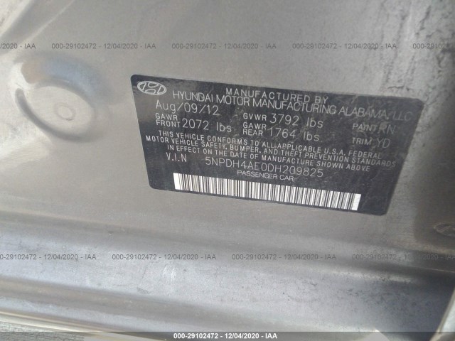 Photo 8 VIN: 5NPDH4AE0DH209825 - HYUNDAI ELANTRA 