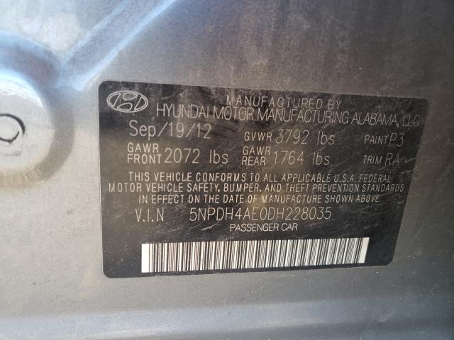 Photo 9 VIN: 5NPDH4AE0DH228035 - HYUNDAI ELANTRA GL 