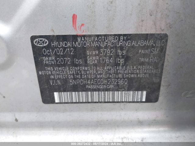 Photo 8 VIN: 5NPDH4AE0DH232960 - HYUNDAI ELANTRA 