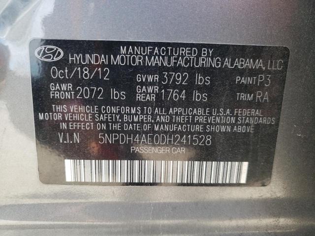 Photo 9 VIN: 5NPDH4AE0DH241528 - HYUNDAI ELANTRA GL 