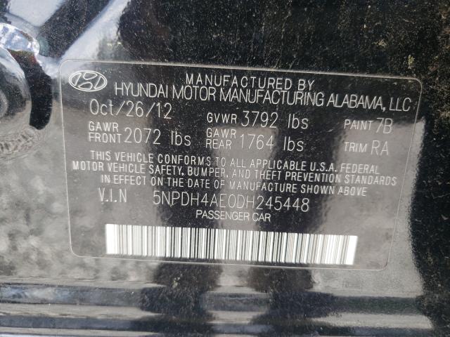 Photo 9 VIN: 5NPDH4AE0DH245448 - HYUNDAI ELANTRA GL 