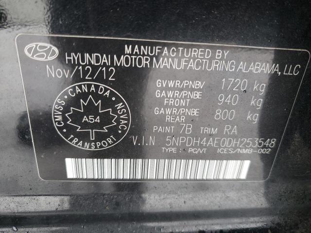 Photo 11 VIN: 5NPDH4AE0DH253548 - HYUNDAI ELANTRA GL 