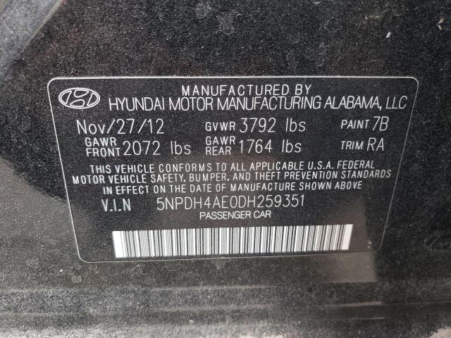 Photo 11 VIN: 5NPDH4AE0DH259351 - HYUNDAI ELANTRA GL 