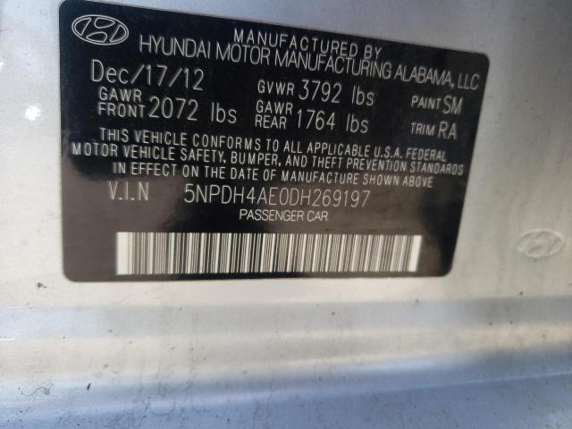 Photo 9 VIN: 5NPDH4AE0DH269197 - HYUNDAI ELANTRA GL 