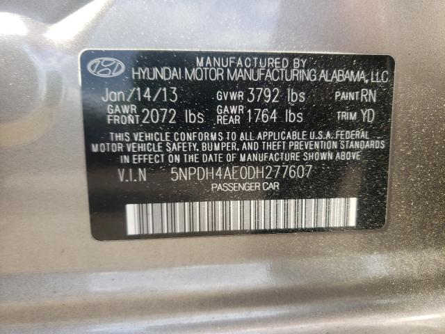 Photo 9 VIN: 5NPDH4AE0DH277607 - HYUNDAI ELANTRA GL 