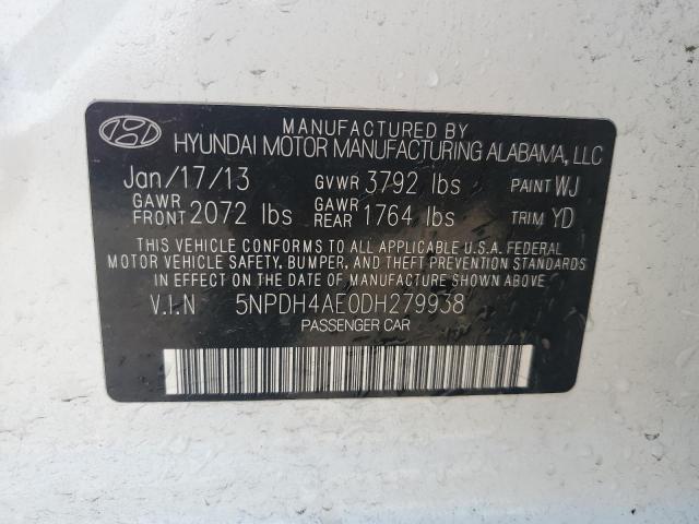 Photo 12 VIN: 5NPDH4AE0DH279938 - HYUNDAI ELANTRA 