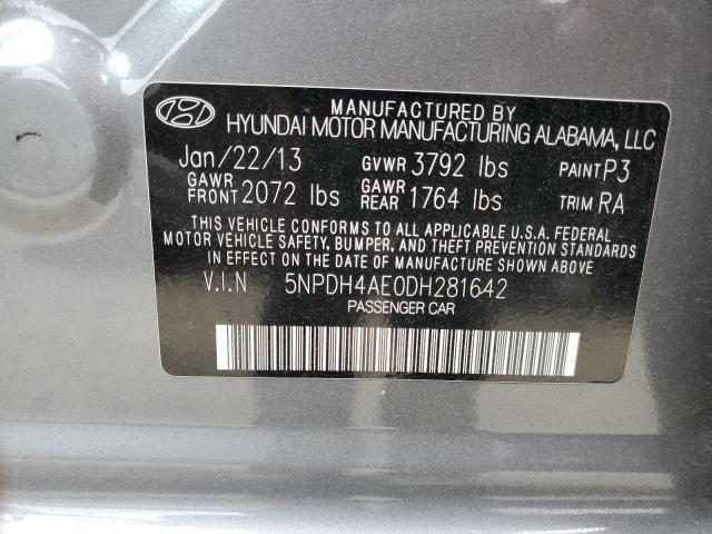 Photo 12 VIN: 5NPDH4AE0DH281642 - HYUNDAI ELANTRA 