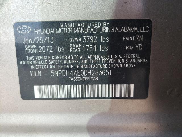 Photo 9 VIN: 5NPDH4AE0DH283651 - HYUNDAI ELANTRA 