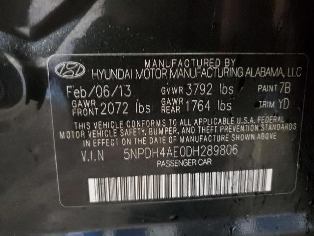 Photo 12 VIN: 5NPDH4AE0DH289806 - HYUNDAI ELANTRA GL 