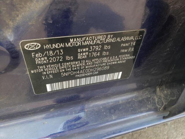 Photo 12 VIN: 5NPDH4AE0DH296089 - HYUNDAI ELANTRA 