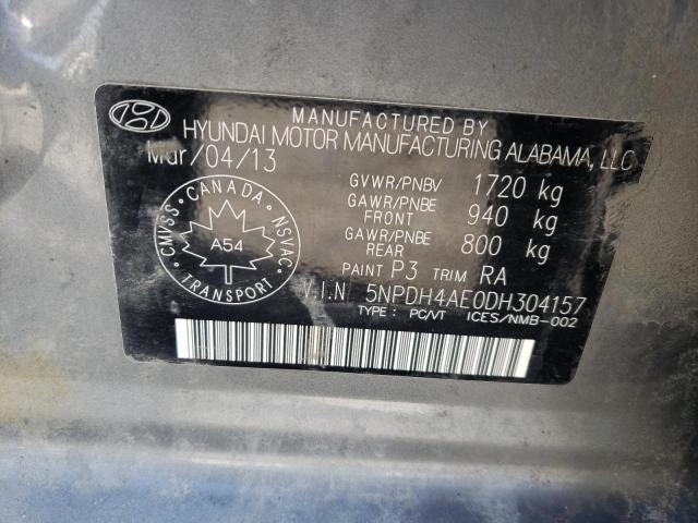 Photo 12 VIN: 5NPDH4AE0DH304157 - HYUNDAI ELANTRA 