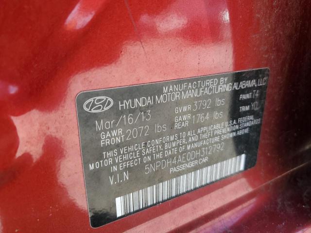 Photo 11 VIN: 5NPDH4AE0DH312792 - HYUNDAI ELANTRA 