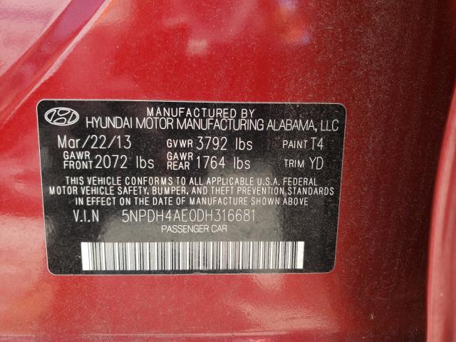 Photo 9 VIN: 5NPDH4AE0DH316681 - HYUNDAI ELANTRA 