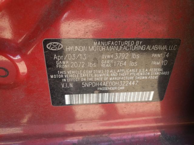 Photo 9 VIN: 5NPDH4AE0DH322447 - HYUNDAI ELANTRA 