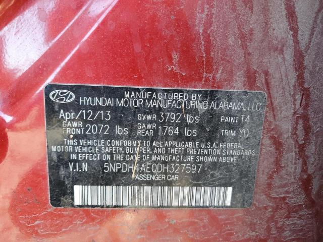 Photo 11 VIN: 5NPDH4AE0DH327597 - HYUNDAI ELANTRA GL 